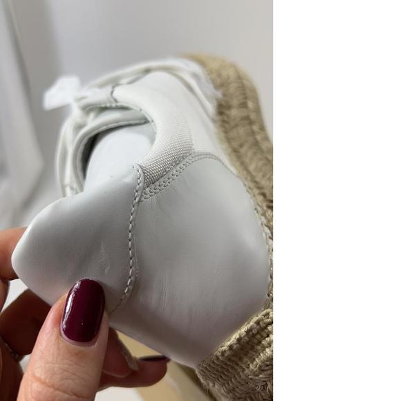 Espasneak WOMEN'S white Cotton Lace Up Espadrille Sneakers E173 - Picture 6 of 12